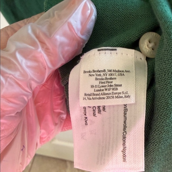 Brooks Brothers Classic Green Polo Shirt. Lightweight sweater 100% cotton - Picture 3 of 5